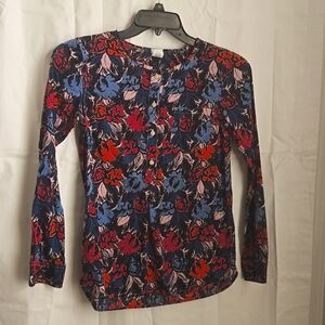 Crewcuts Floral Long Sleeve Top - Blue, Red, Pink 14 Great condition